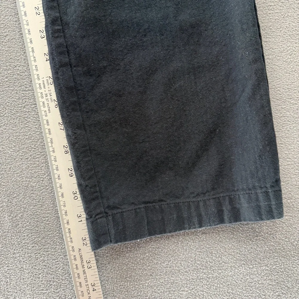 Old Navy Chino Pants Mens 34x34 (34x32.5) Black Herringbone Cotton Straight Leg